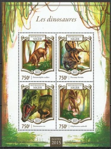 Poštové známky Niger 2015 Dinosaury Mi# 3290-93 Kat 12€