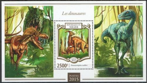 Poštová známka Niger 2015 Dinosaury Mi# Block 402 Kat 10€