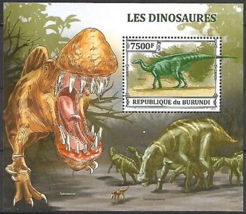 Poštová známka Burundi 2013 Dinosaury Mi# Block 372 Kat 9€