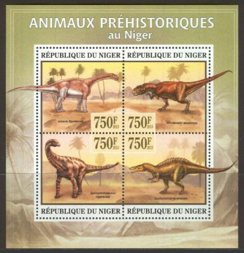 Poštové známky Niger 2013 Dinosaury Mi# 2177-80 Kat 12€