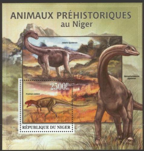 Poštová známka Niger 2013 Dinosaury Mi# Block 176 Kat 10€