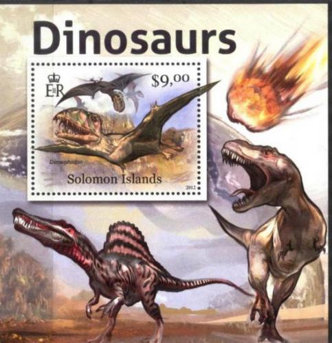 Poštová známka Šalamúnove ostrovy 2012 Dinosaury Mi# 1466 Block