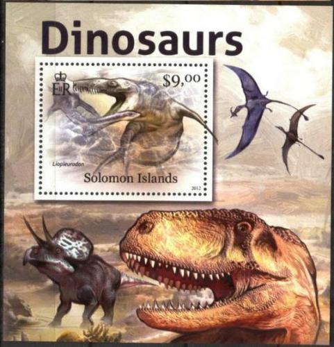 Poštová známka Šalamúnove ostrovy 2012 Dinosaury Mi# 1469 Block