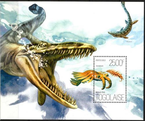 Poštová známka Togo 2013 Vodní dinosaury Mi# Block 904 Kat 10€