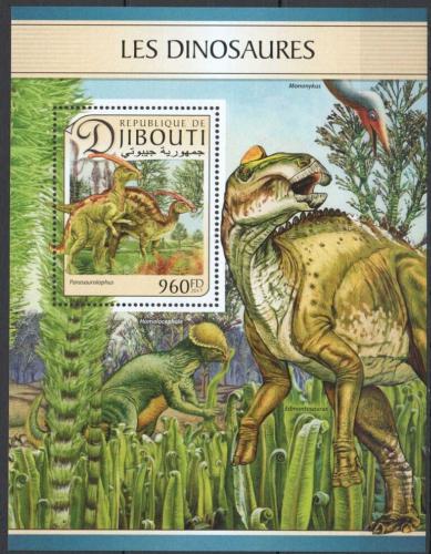 Poštová známka Džibutsko 2017 Dinosaury Mi# Block 543 Kat 10€