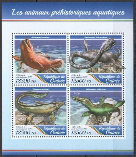 Poštové známky Guinea 2017 Vodní dinosaury Mi# 12550-53 Kat 20€