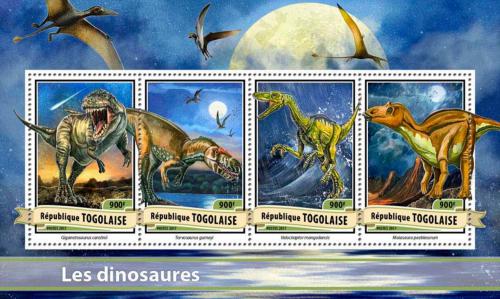 Poštové známky Togo 2017 Dinosaury Mi# 7949-52 Kat 14€