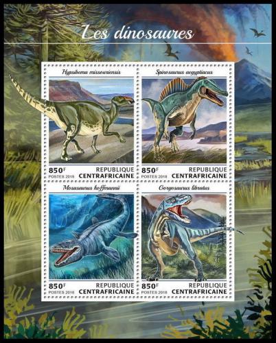 Poštové známky SAR 2018 Dinosaury Mi# 7862-65 Kat 15€