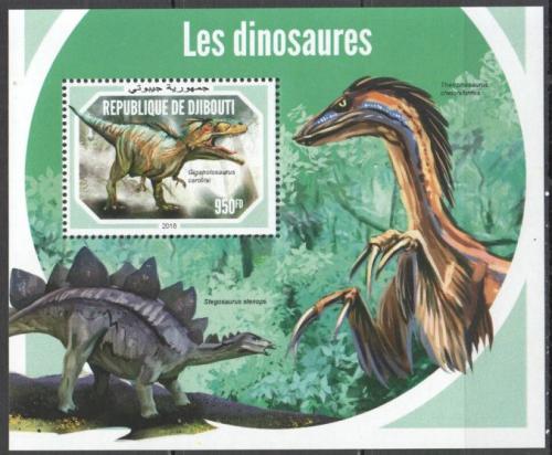 Poštová známka Džibutsko 2018 Dinosaury Mi# Block 1245 Kat 10€