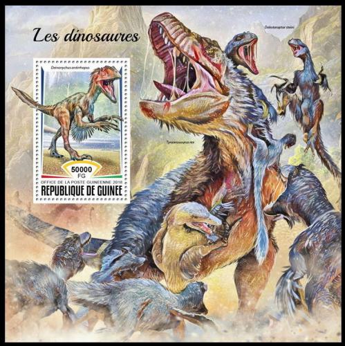 Poštová známka Guinea 2018 Dinosaury Mi# Block 2909 Kat 20€