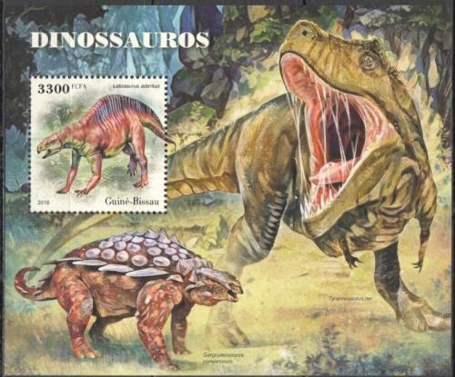 Poštová známka Guinea-Bissau 2018 Dinosaury Mi# Block 1711 Kat 12.50€