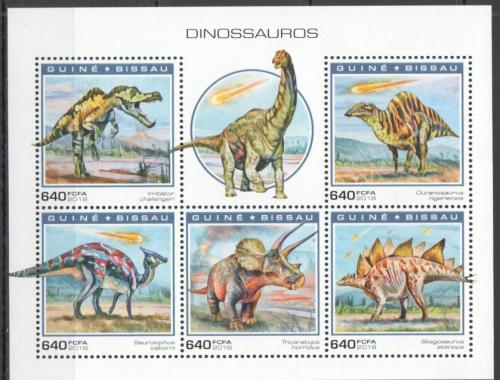 Poštové známky Guinea-Bissau 2018 Dinosaury Mi# 10299-303 Kat 12€