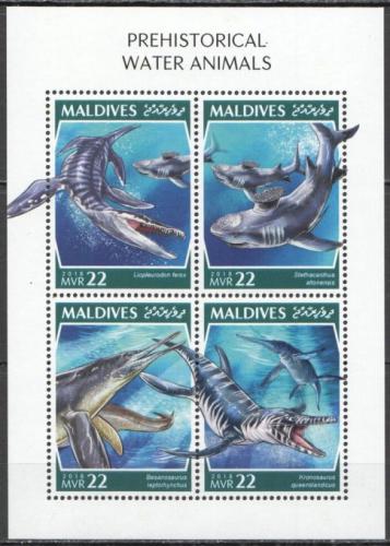 Poštové známky Maldivy 2018 Vodní dinosaury Mi# 8010-13 Kat 11€ 