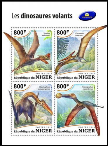 Poštové známky Niger 2018 Létající dinosaury Mi# 6015-18 Kat 13€