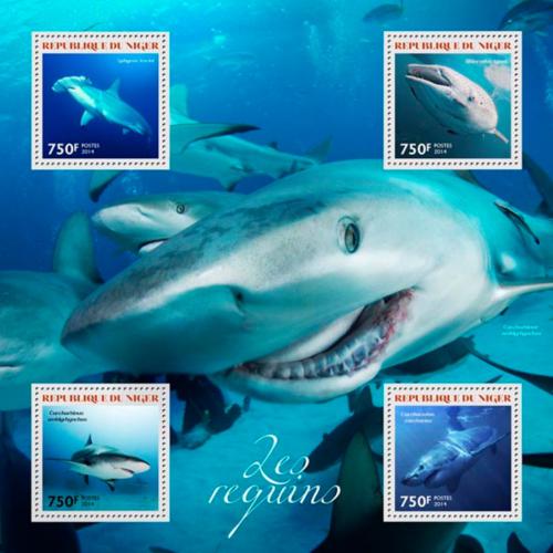 Poštové známky Niger 2014 Žraloky Mi# Mi# 2922-25 Kat 12€