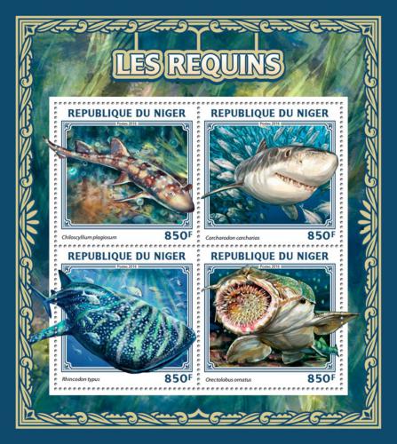 Poštové známky Niger 2016 Žraloky Mi# Mi# 4482-85 Kat 13€