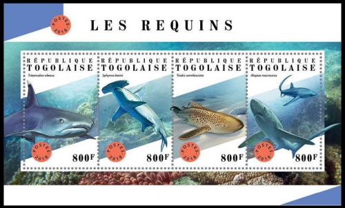 Poštové známky Togo 2018 Žraloky Mi# Mi# 9031-34 Kat 13€