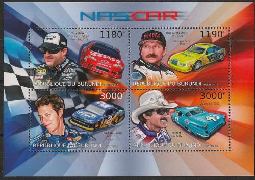 Poštové známky Burundi 2012 Automobily NASCAR Mi# 2908-11 Kat 10€ 