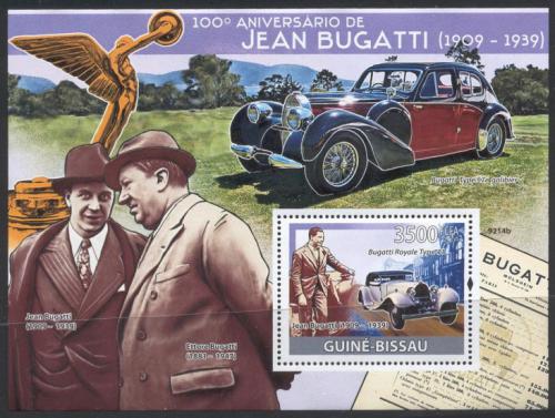 Poštová známka Guinea-Bissau 2008 Automobily Bugatti Mi# Block 691 Kat 14€