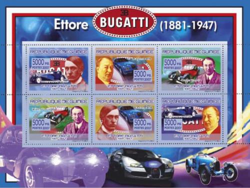 Poštové známky Guinea 2007 Bugatti Mi# 5211-16 Kat 8.50€