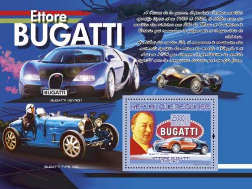 Poštová známka Guinea 2007 Bugatti Mi# Block 1455