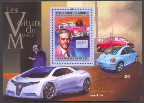 Poštová známka Guinea 2011 Slavné automobily Mi# Block 2043 Kat 18€