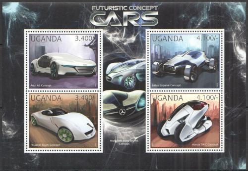 Poštové známky Uganda 2012 Koncepty automobilù Mi# 2911-14 Kat 13€