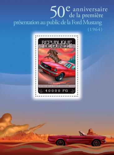 Poštová známka Guinea 2014 Ford Mustang Mi# Block 2389 Kat 16€