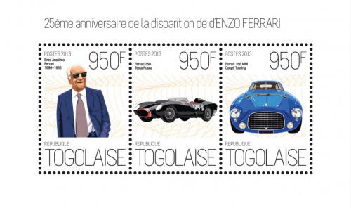 Poštové známky Togo 2013 Ferrari Mi# 5222-24 Kat 11€
