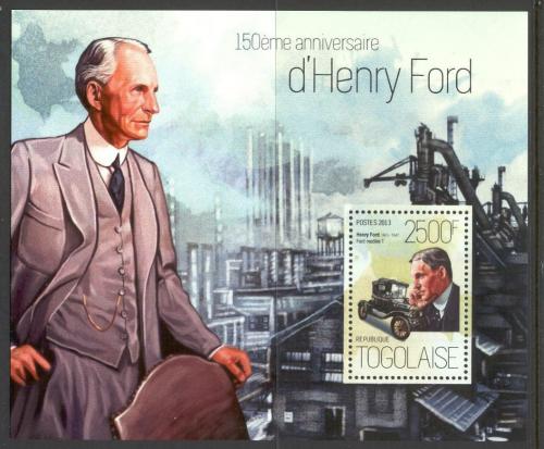 Poštová známka Togo 2013 Henry Ford Mi# Block 916 Kat 10€
