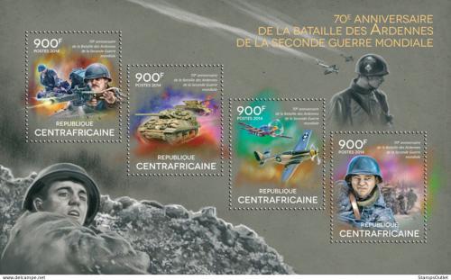 Poštové známky SAR 2014 Bitka v Ardenách, 70. výroèie Mi# 4840-43 Kat 16€