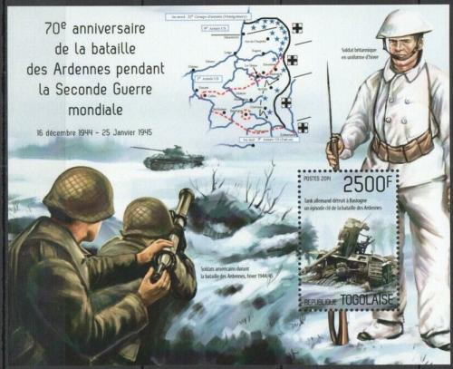 Poštová známka Togo 2014 Bitka v Ardenách, 70. výroèie Mi# Block 970 Kat 10€