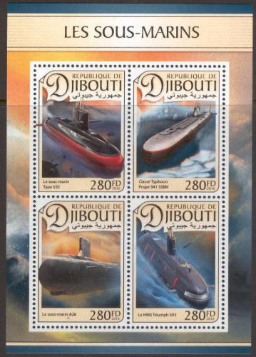 Poštové známky Džibutsko 2016 Ponorky Mi# 1348-51 Kat 12€