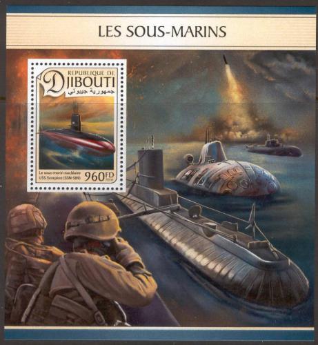 Poštová známka Džibutsko 2016 Ponorky Mi# Block 442 Kat 12€