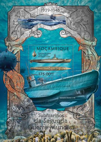 Poštová známka Mozambik 2013 Ponorky z 2. svìtové války Mi# Block 714 Kat 10€