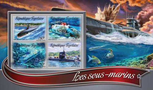 Poštové známky Togo 2016 Ponorky Mi# 7489-92 Kat 12€