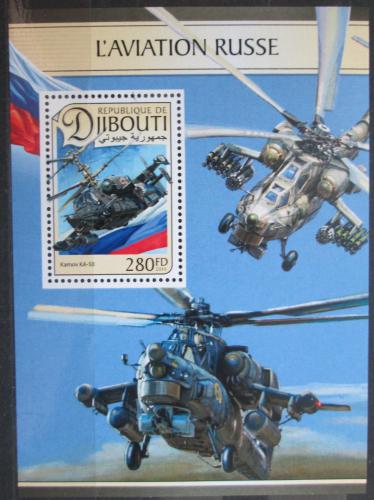 Poštová známka Džibutsko 2016 Ruské vzdušné síly Mi# 1365 Block