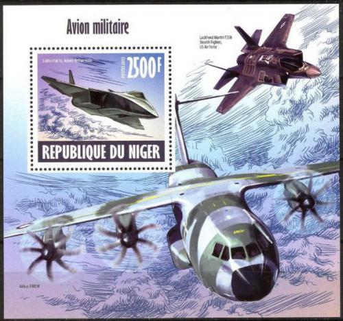 Poštová známka Niger 2013 Vojenská letadla Mi# Mi# Block 232 Kat 10€