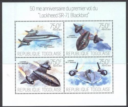 Poštové známky Togo 2014 Lockheed SR-71 Blackbird Mi# 5600-03 Kat 12€