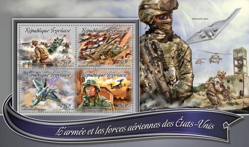 Poštové známky Togo 2016 Letecká armáda USA Mi# 7514-17 Kat 12€