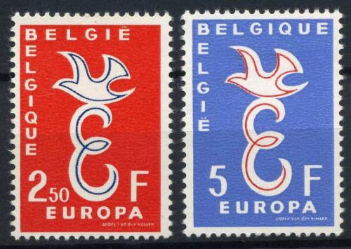 Poštové známky Belgicko 1958 Európa CEPT Mi# 1117-18 Kat 5€