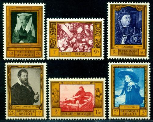Poštové známky Belgicko 1958 Umenie Mi# 1119-24 Kat 12€