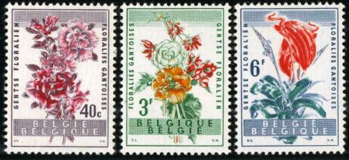 Poštové známky Belgicko 1960 Kvety Mi# 1179-81