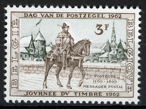 Poštová známka Belgicko 1962 Listonoš na koni Mi# 1272
