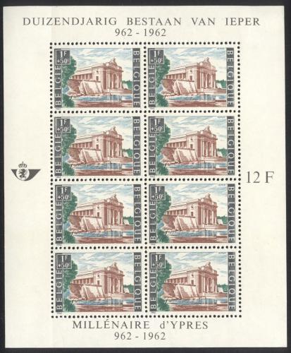 Poštové známky Belgicko 1962 Britský váleèný pamätník v Ypernu Mi# Block 27