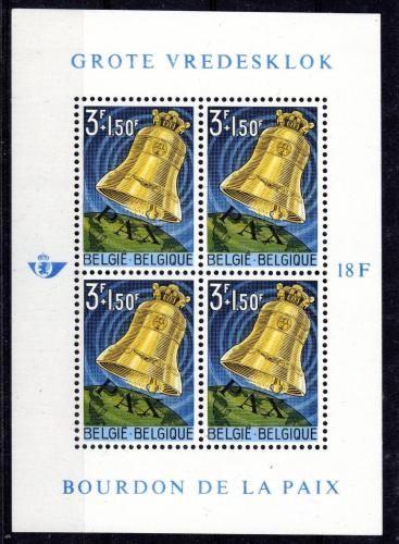 Poštové známky Belgicko 1963 Zvon míru Mi# Block 28 Kat 7.50€