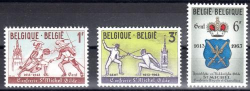 Poštové známky Belgicko 1963 Šerm Mi# 1306-08