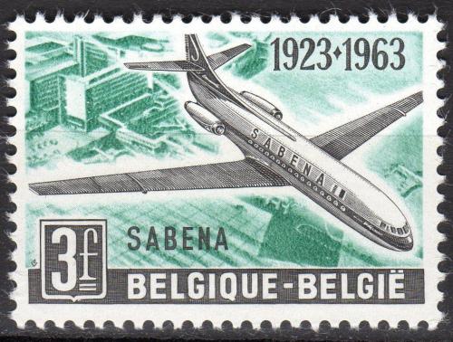 Poštová známka Belgicko 1963 Lietadlo Mi# 1319
