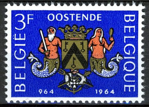 Poštová známka Belgicko 1964 Znak Ostende Mi# 1345