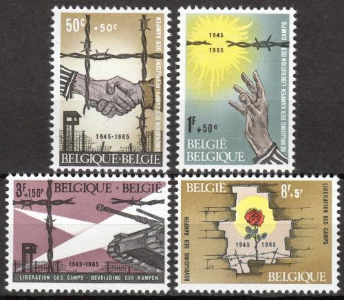 Poštové známky Belgicko 1965 Oslobodenie koncentraèních táborù Mi# 1386-89